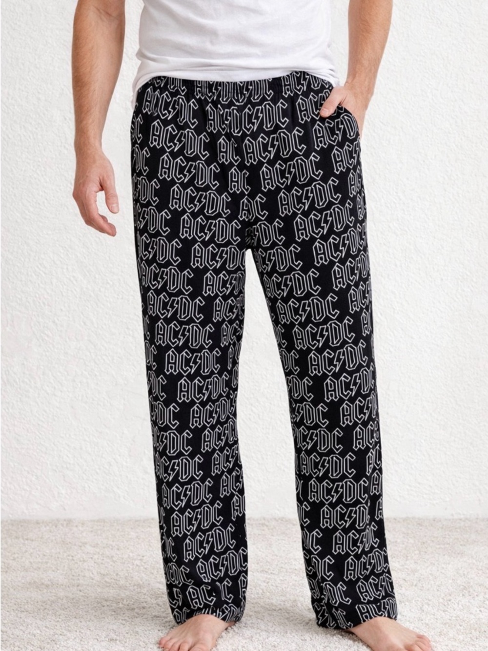 AC/DC Branded Men's Pajamas Bottom Lounge Pants XL NWT